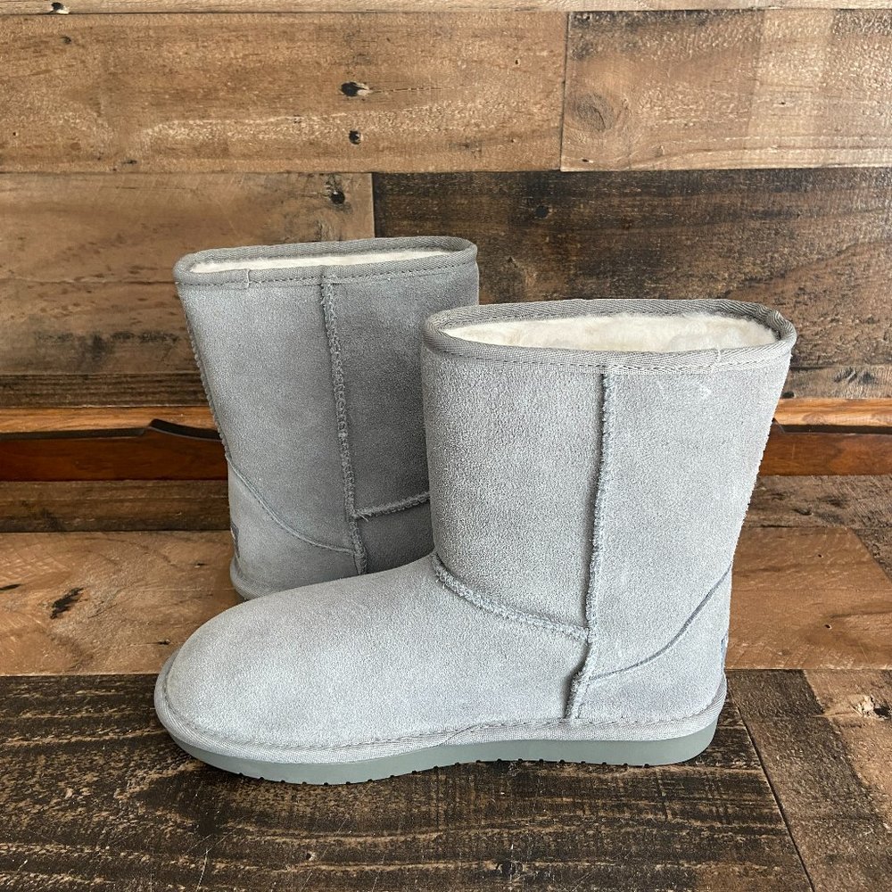 Koolaburra by UGG Koola Short Boot Gray Faux Fur Lining Girl's Size 5 NEW